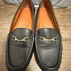 Coach Mavis Loafers in pebbled black size 7 1/2